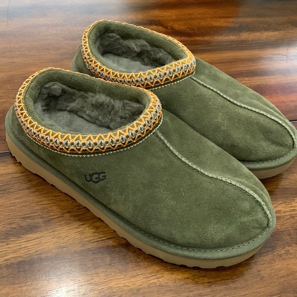 UGG Shoes Ugg Tazz Fuzzy Olive Green Slipper 7 Poshmark